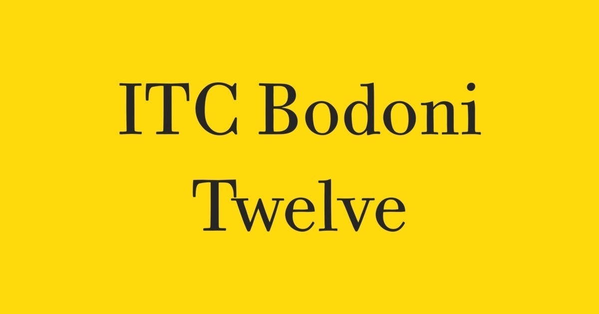 폰트 Bodoni Twelve