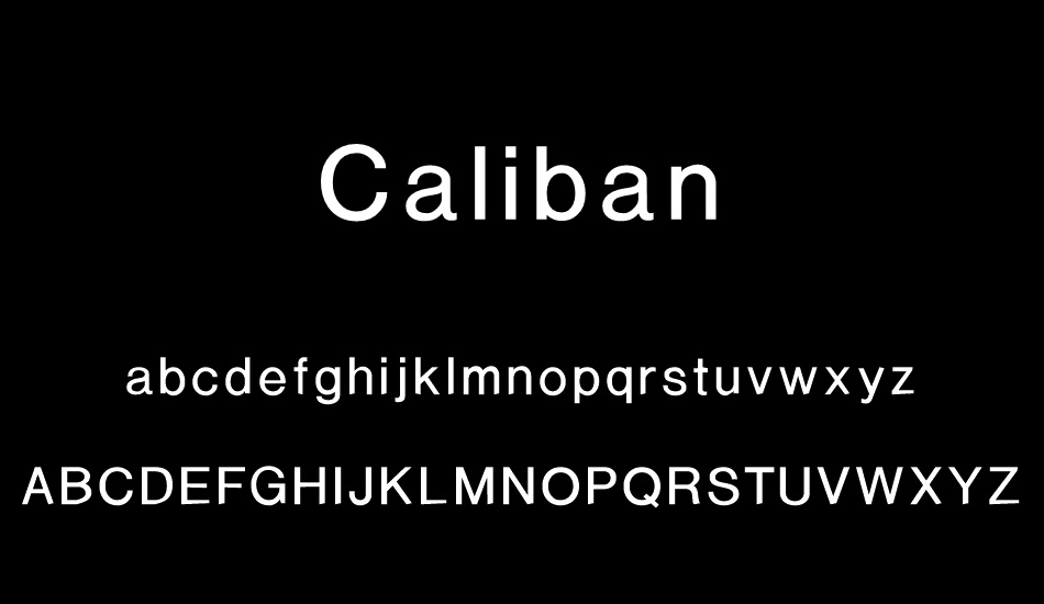폰트 Caliban