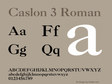 폰트 Caslon 3