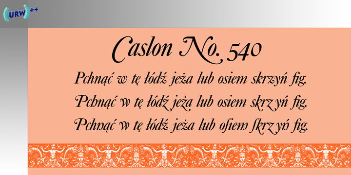 폰트 Caslon 540