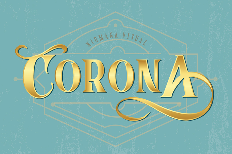 폰트 Corona