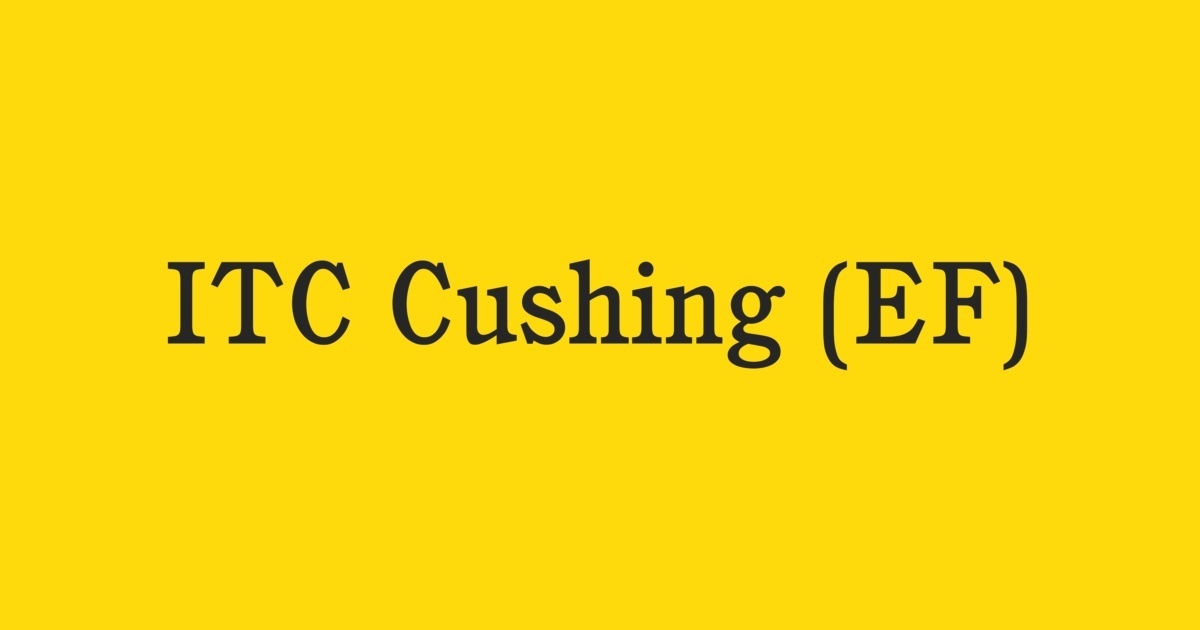 폰트 ITC Cushing
