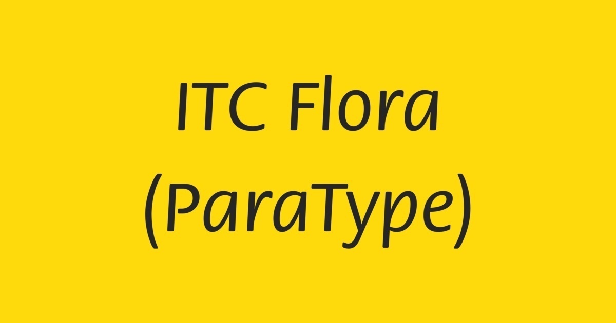 폰트 ITC Flora