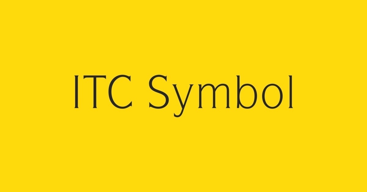 폰트 ITC Symbol