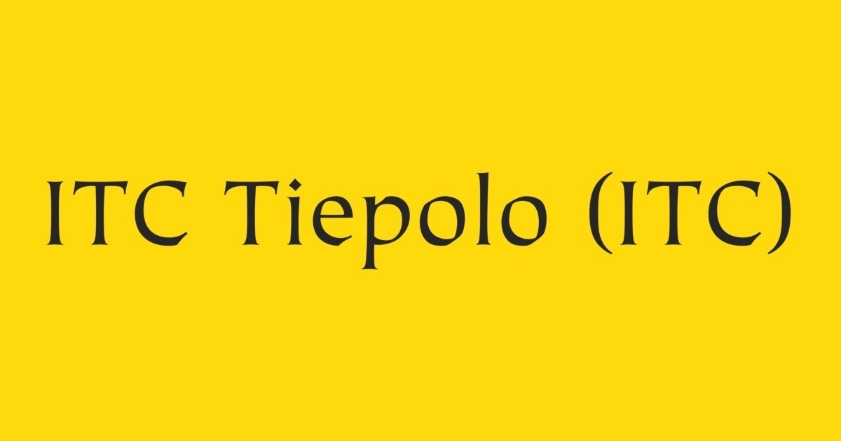 폰트 ITC Tiepolo