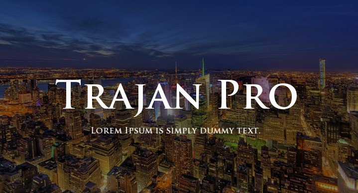 폰트 Trajan Pro