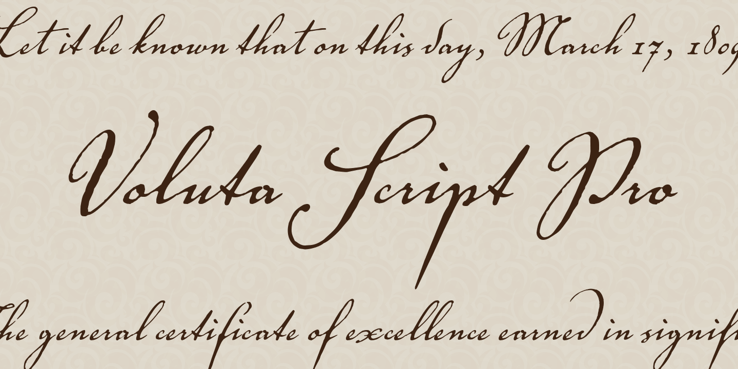 폰트 Voluta Script Pro