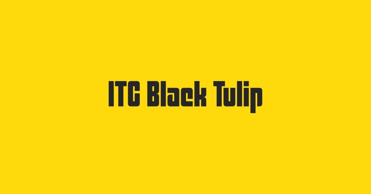 폰트 ITC Black Tulip