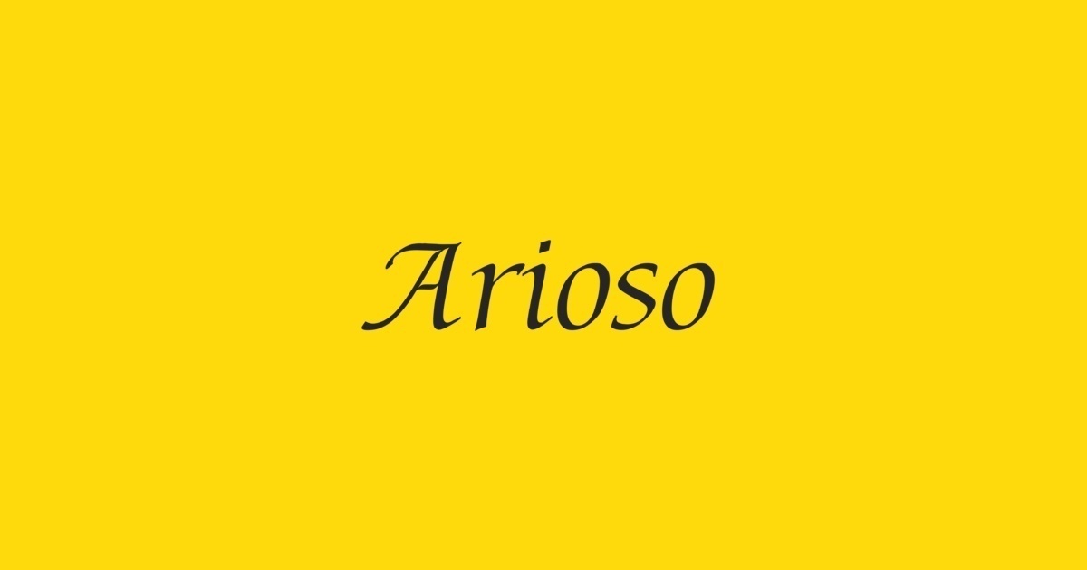 폰트 Arioso
