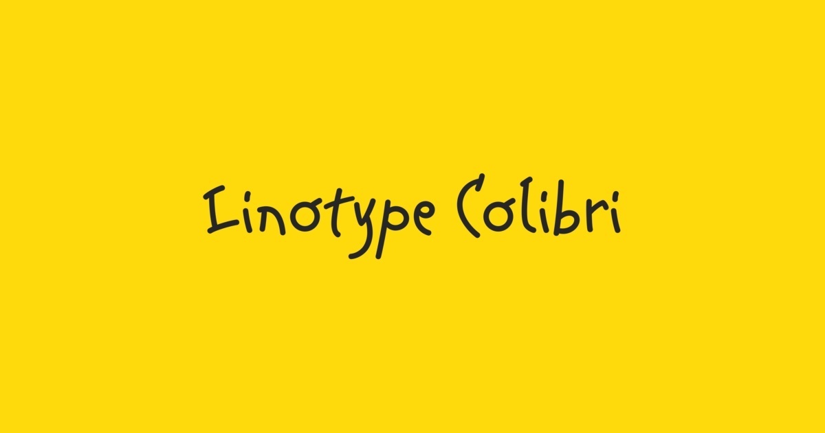 폰트 Linotype Colibri