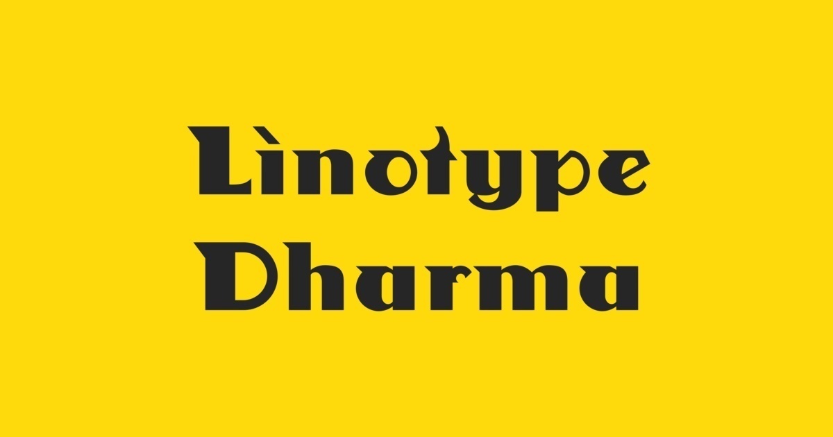 폰트 Linotype Dharma
