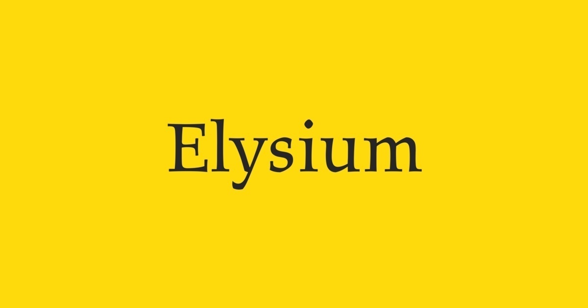 폰트 Elysium