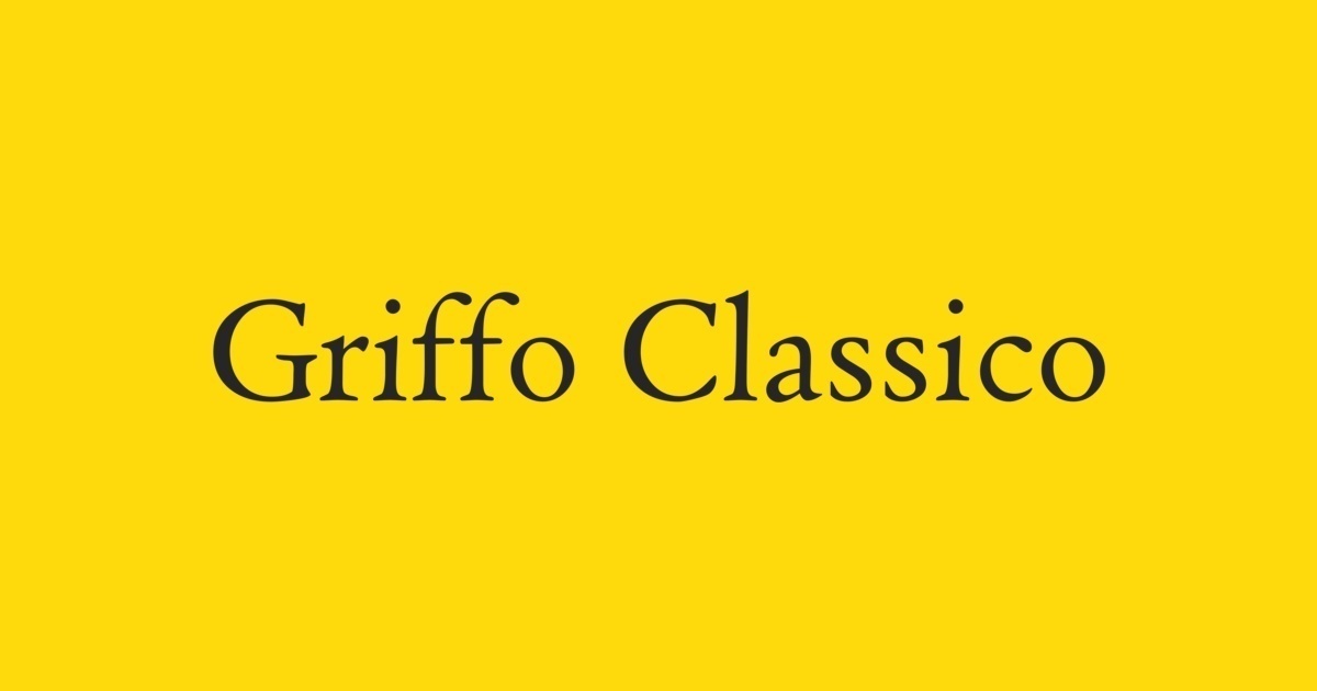 폰트 Griffo Classico