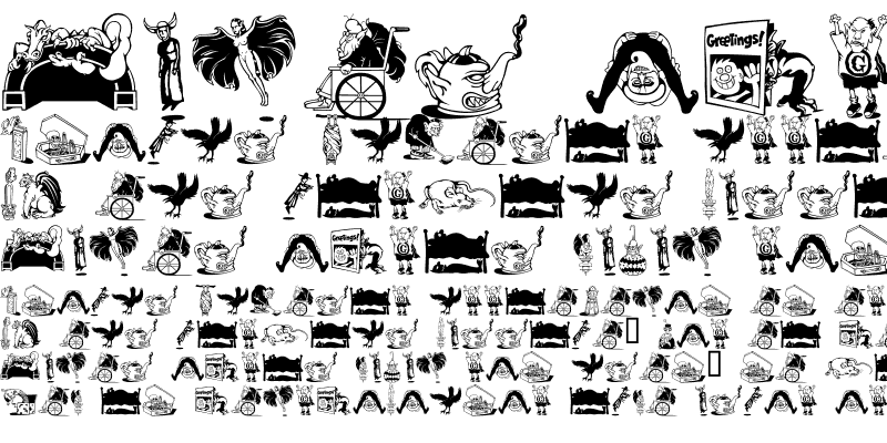 폰트 Gargoonies ITC