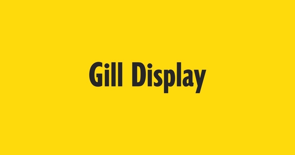 폰트 Gill Display Compressed