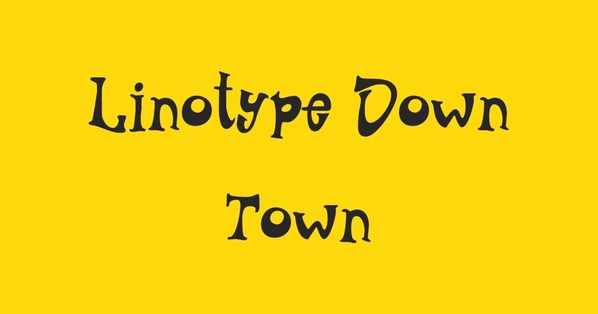 폰트 Linotype Down Town
