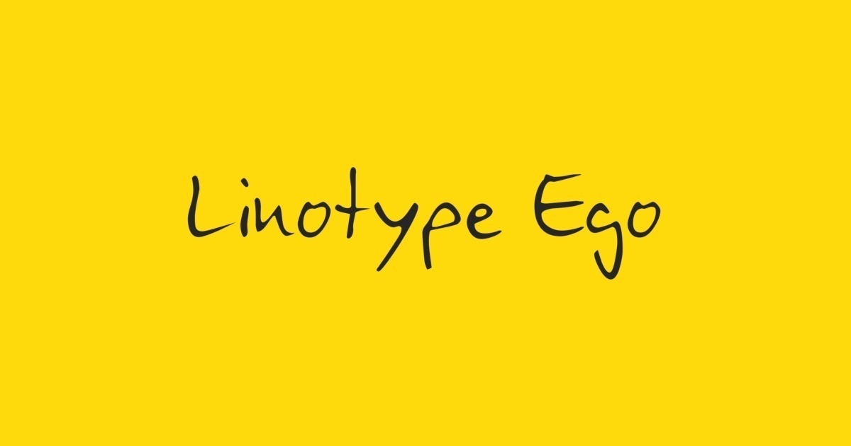 폰트 Linotype Ego