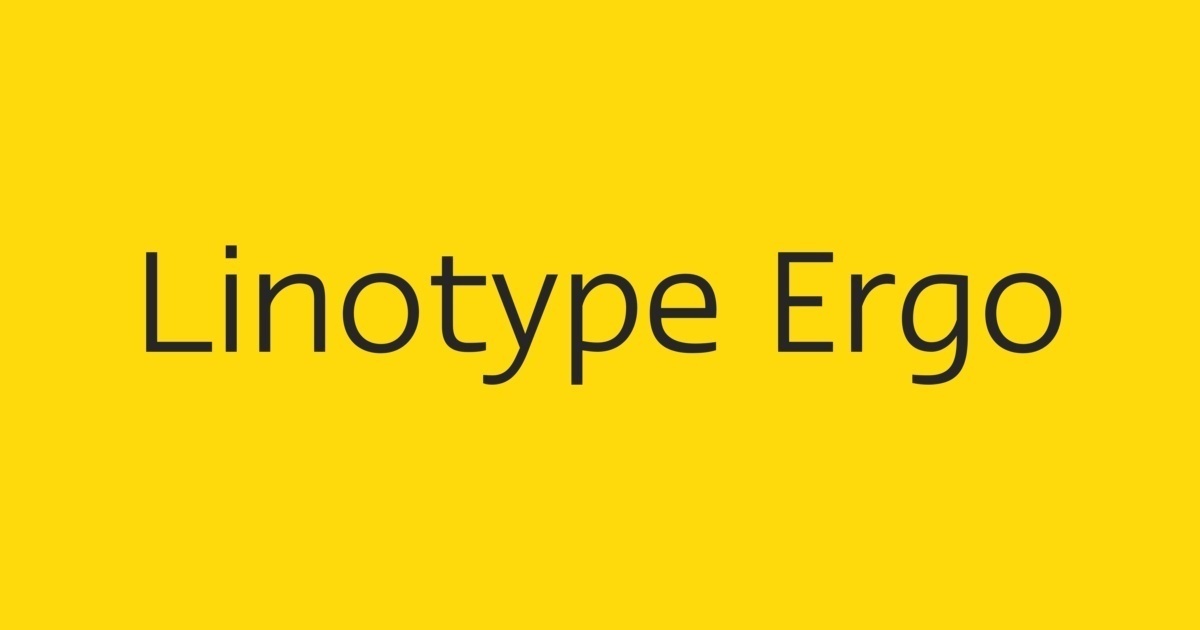 폰트 Linotype Ergo