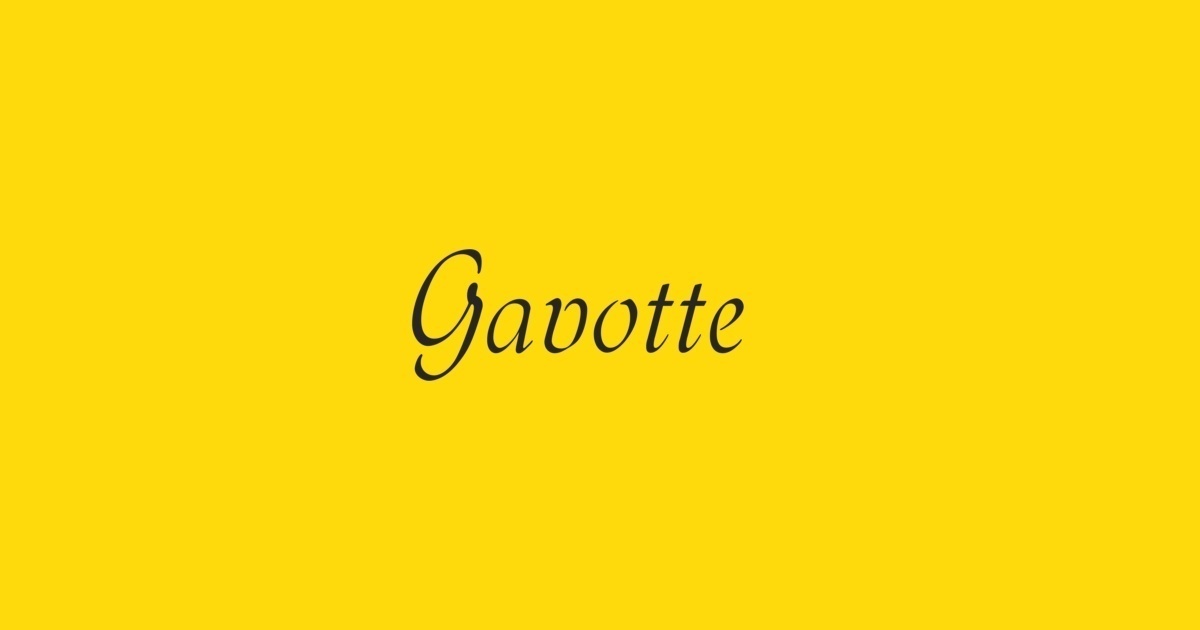 폰트 Gavotte