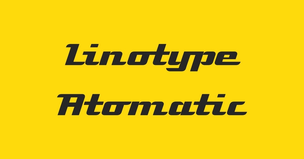 폰트 Linotype Atomatic