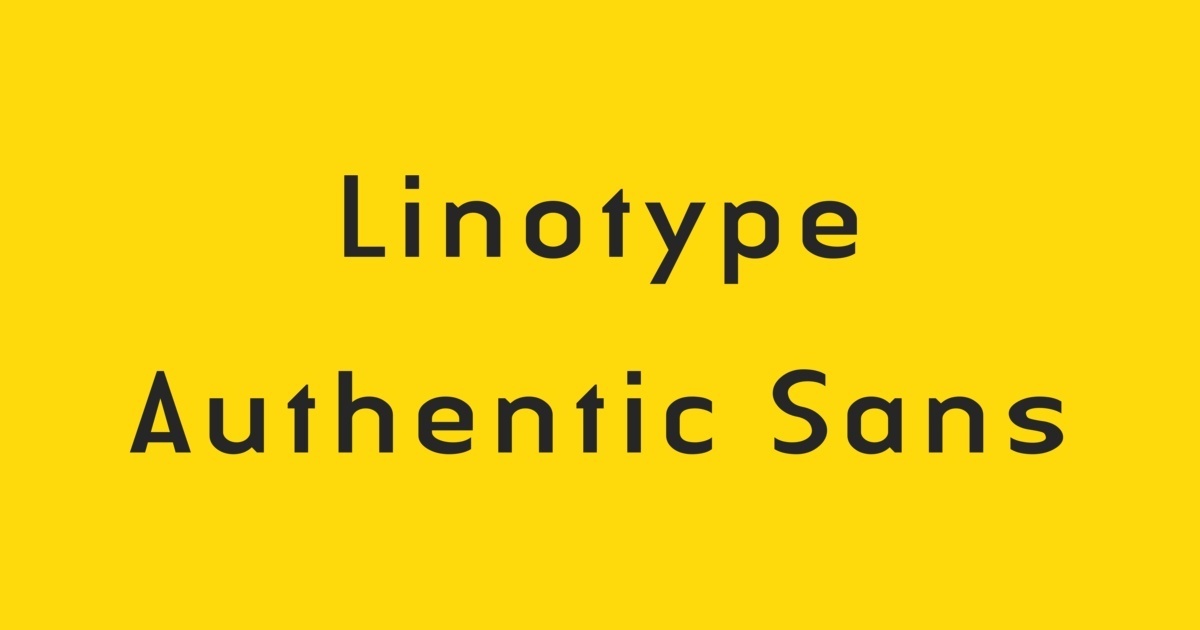 폰트 Linotype Authentic Sans