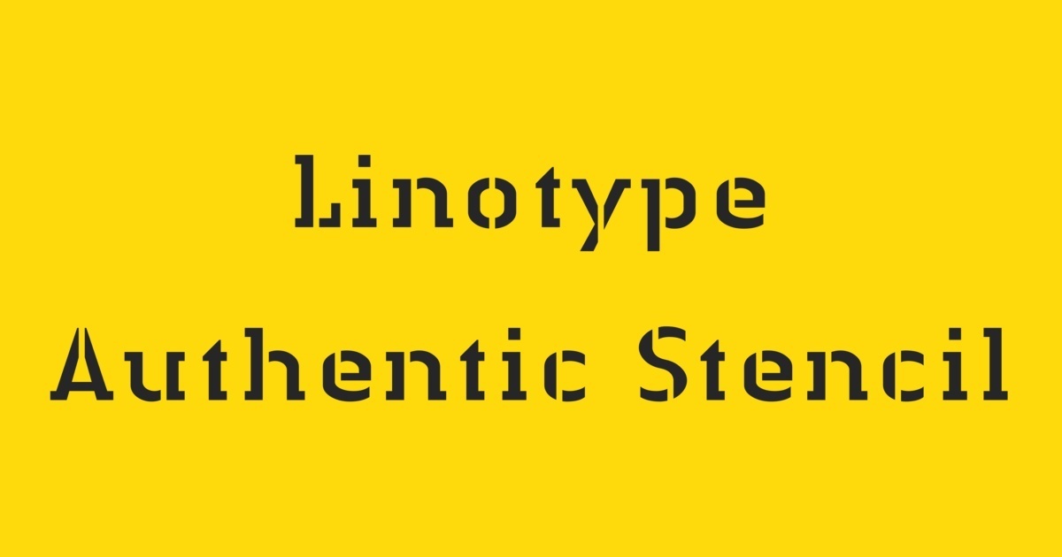 폰트 Linotype Authentic Stencil