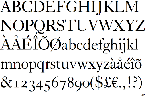폰트 Caslon Classico