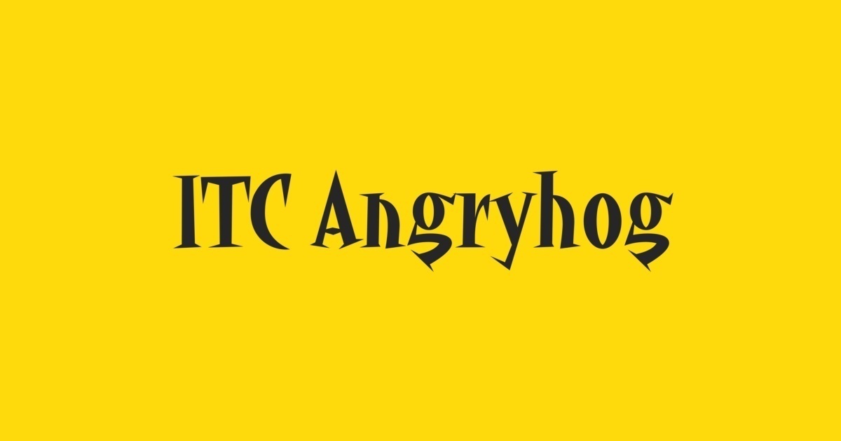 폰트 Angryhog ITC