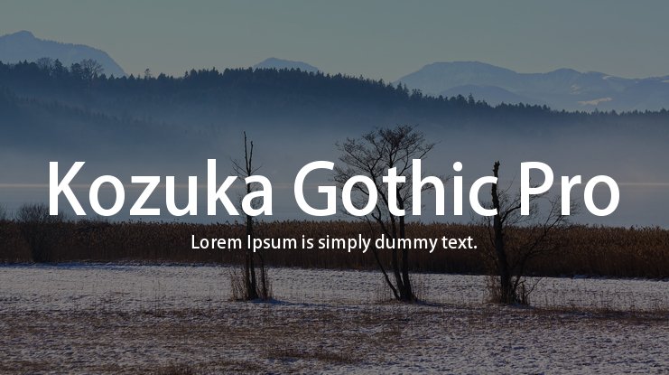 폰트 Kozuka Gothic Pro