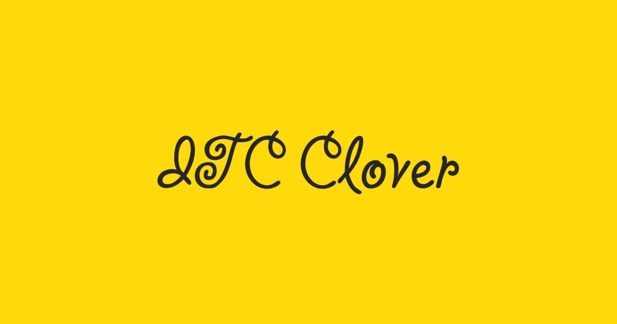 폰트 Clover ITC