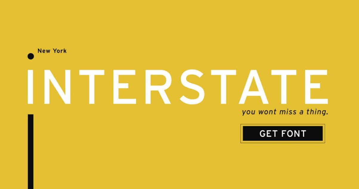 폰트 Interstate Pi