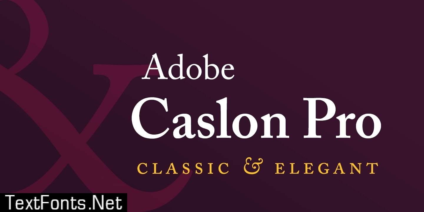 폰트 Caslon Pro
