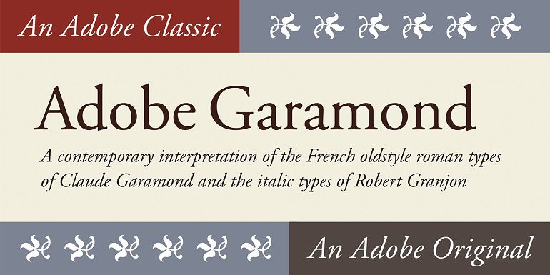 폰트 Adobe Garamond