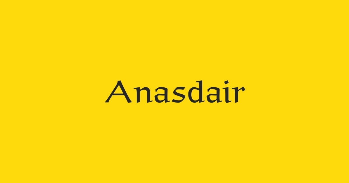 폰트 Anasdair