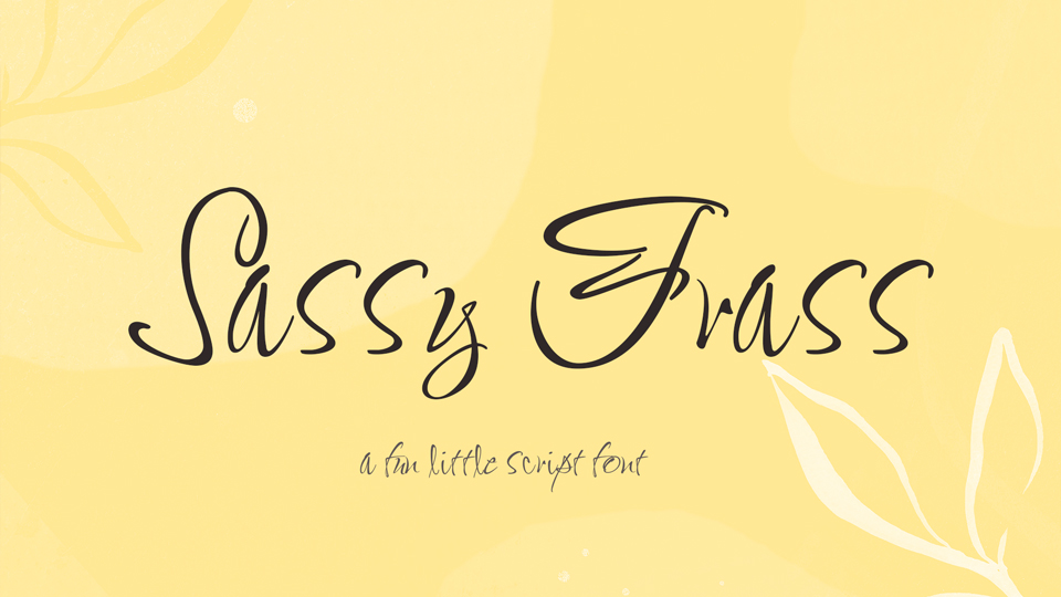 폰트 Sassy Frass
