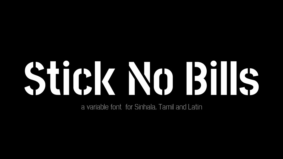 폰트 Stick No Bills