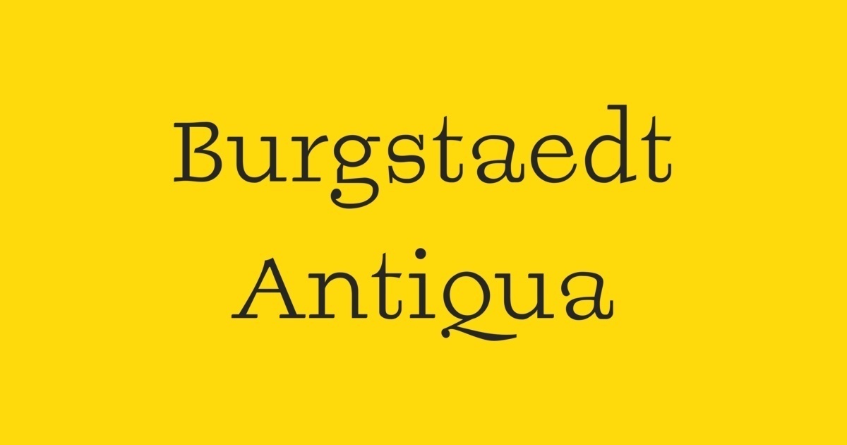 폰트 Burgstaedt Antiqua