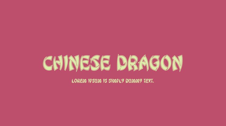 폰트 Chineze Dragon