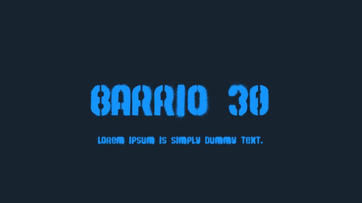 폰트 Barrio 30