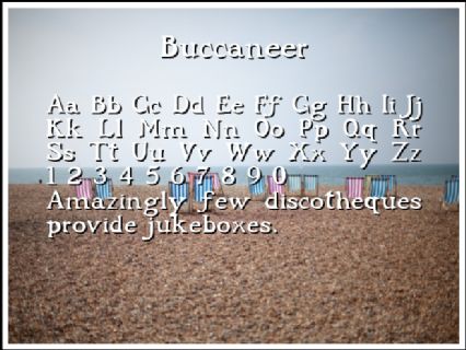 폰트 Buccaneer