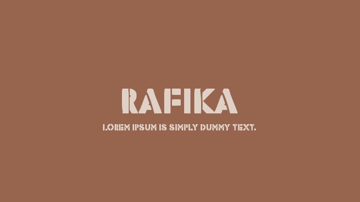 폰트 Rafika