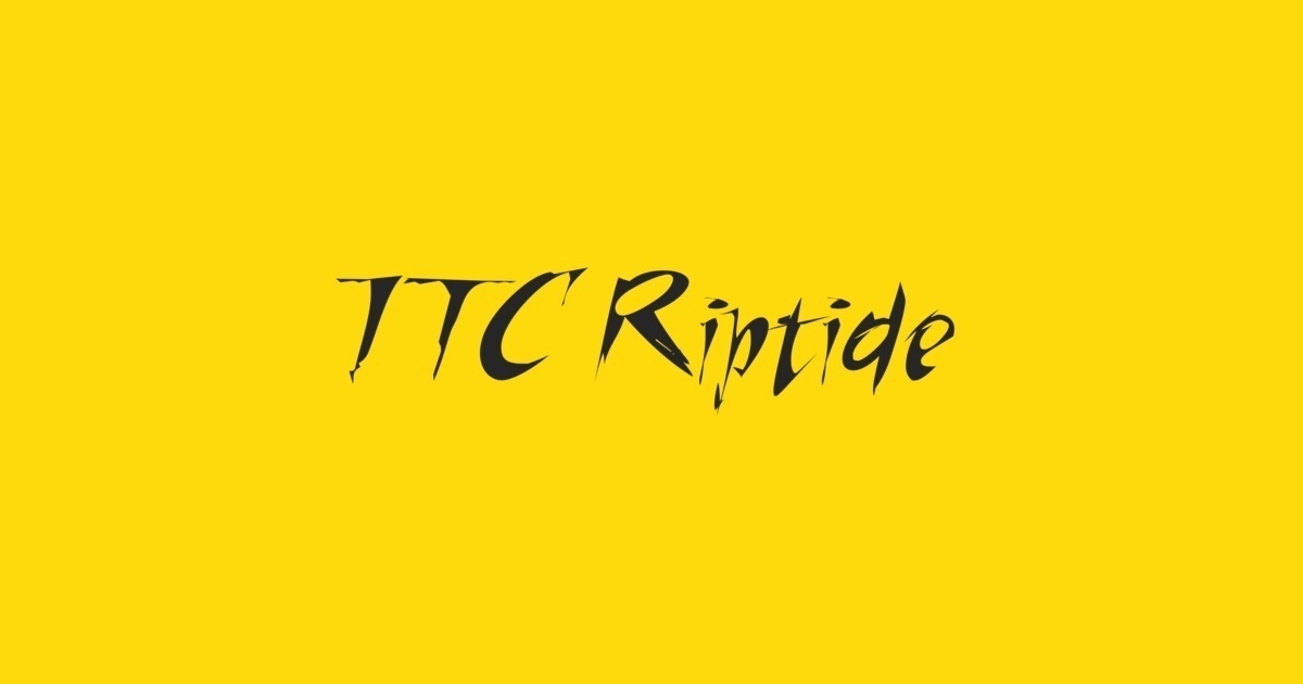 폰트 Riptide ITC
