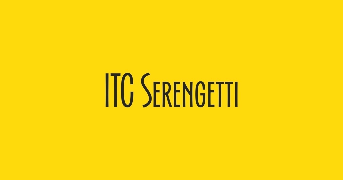폰트 Serengetti ITC