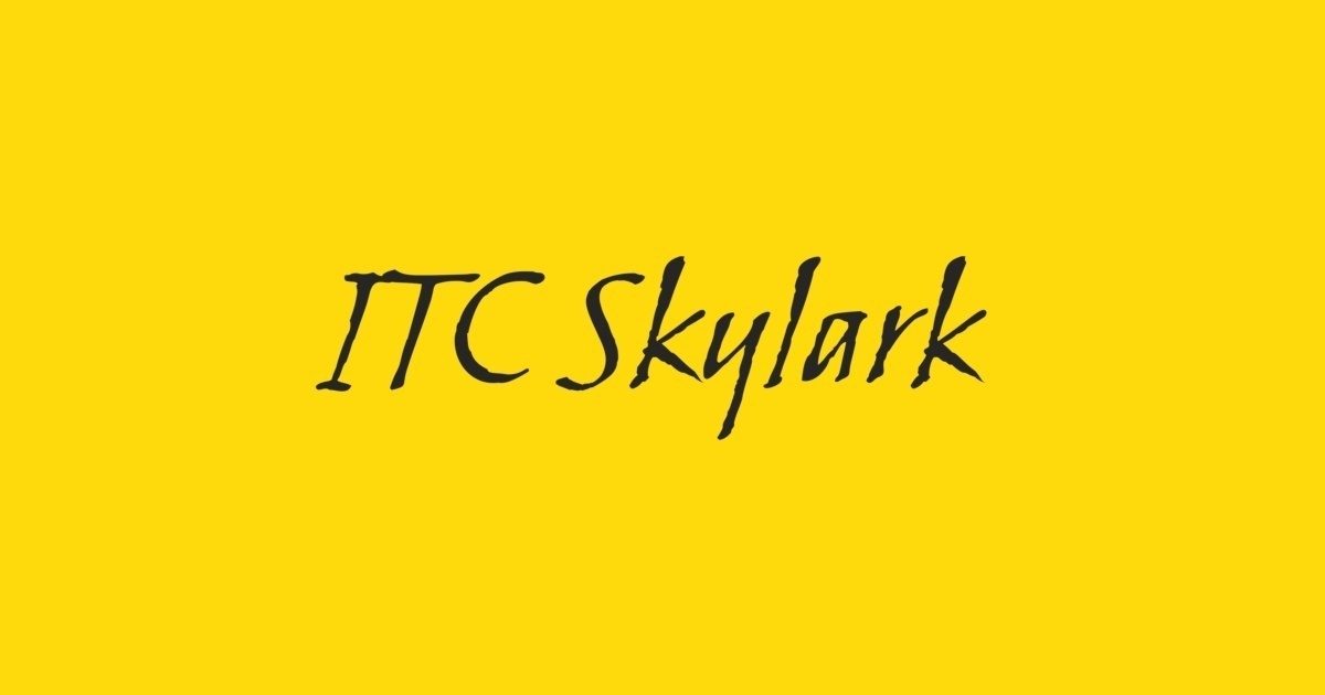 폰트 Skylark ITC