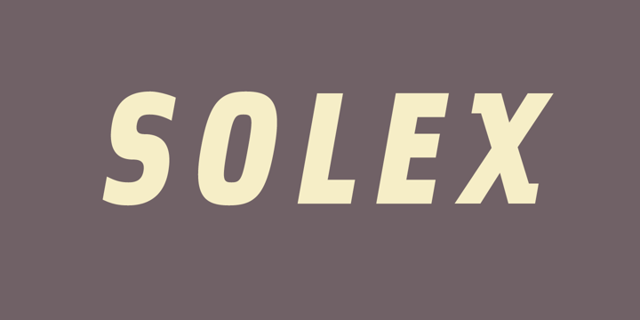 폰트 Solex