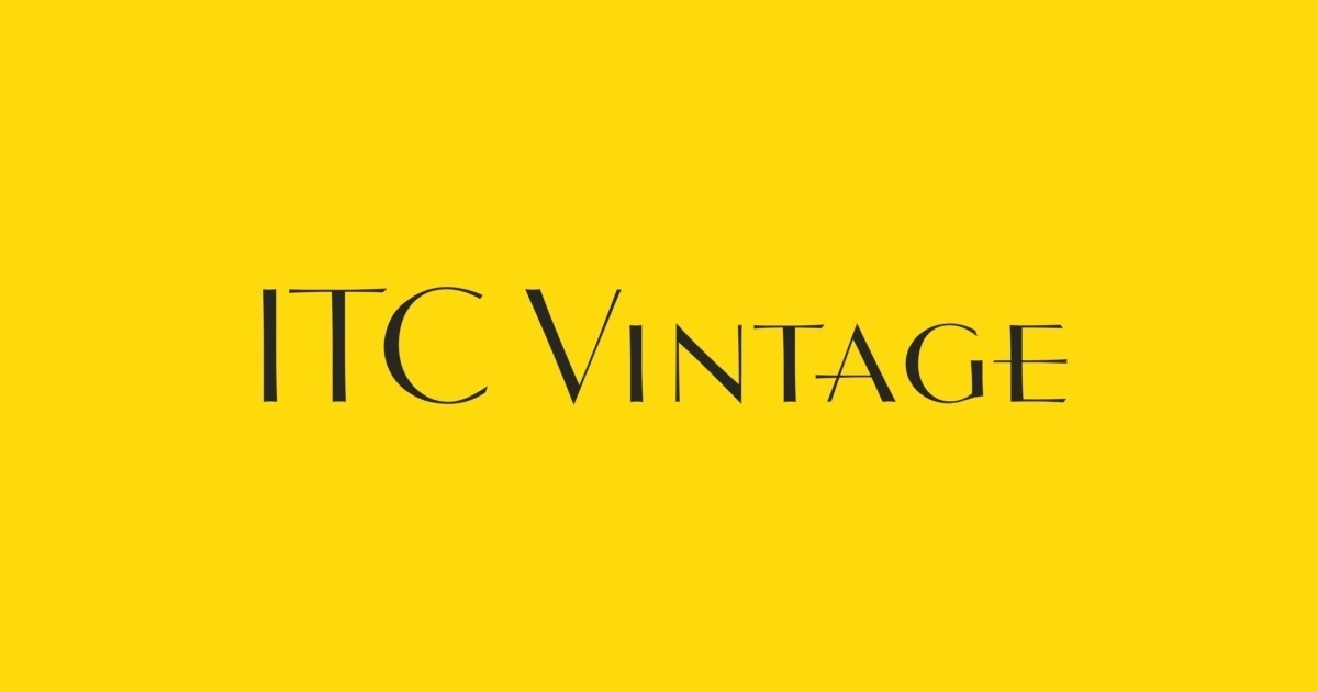 폰트 Vintage ITC