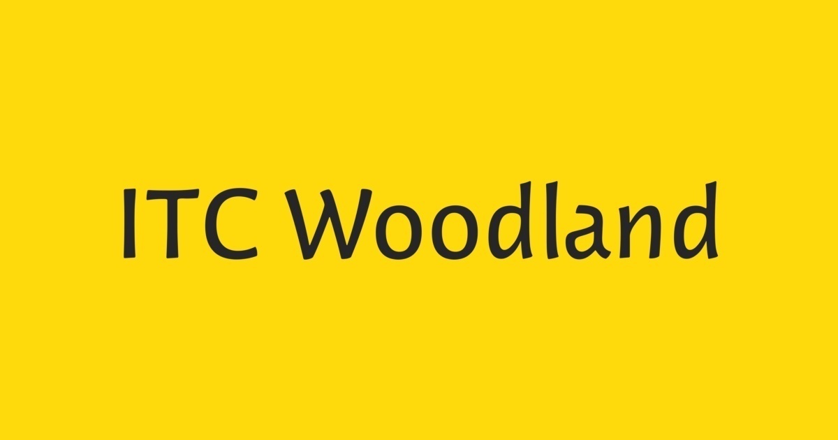 폰트 ITC Woodland