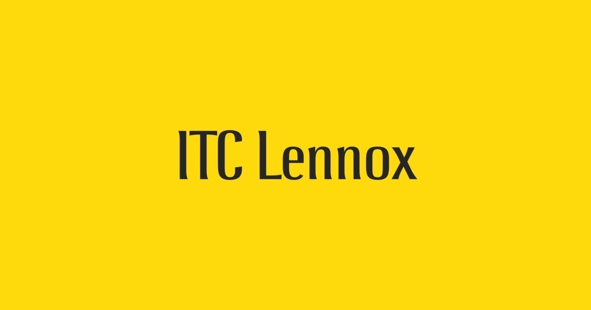 폰트 Lennox ITC