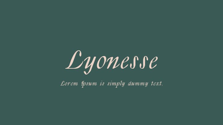 폰트 Lyonesse
