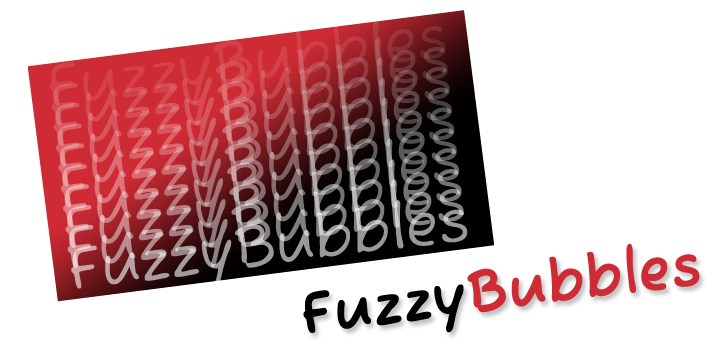 폰트 Fuzzy Bubbles